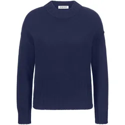 Rundhals-Pullover aus Schurwolle und Kaschmir Peter Hahn blau, 44