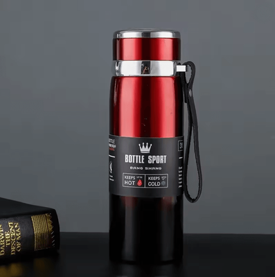 Inspire Essentials ThermoSip Stainless Steel Insulated Water Bottle red