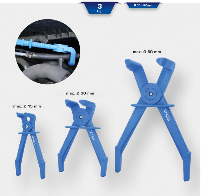 Brilliant Tools Jeu de pinces de débranchement de tuyaux, coudées à 90, 3 pcs (BT521015)