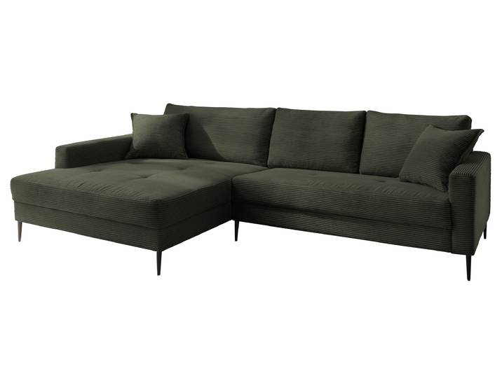 Ecksofa Cord grün 276 x 173 cm - OT links - SUMMER