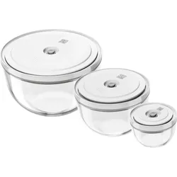 Fresh & Save Vakuumschüssel-Set mit Deckeln, Glas, 3 St.