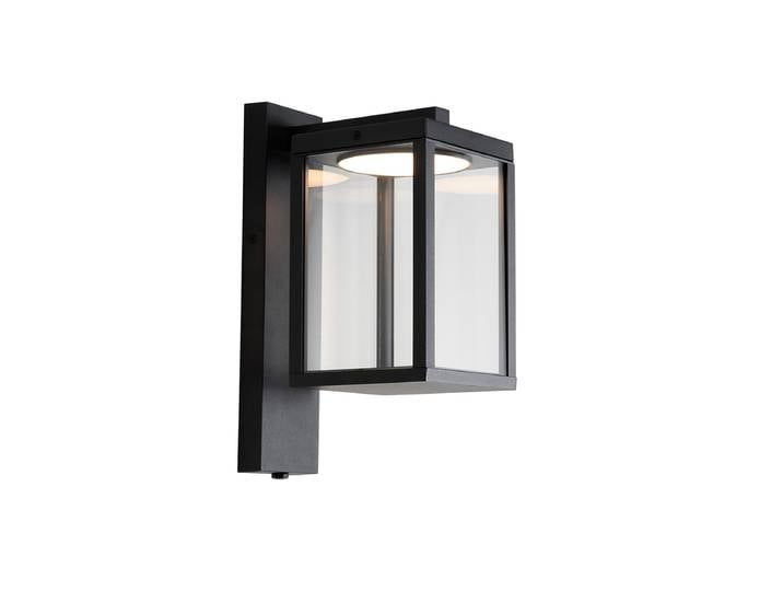Lanterne murale extérieure noire avec LED et capteur