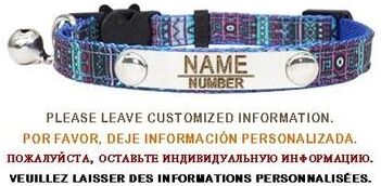 Inspired Finds CustomCharm Personalized Breakaway Pet Collar With Bell & Nameplate purple
