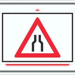 HB-Druck Schild Achtung Verengte Fahrbahn Symbol A2 (420x594mm)