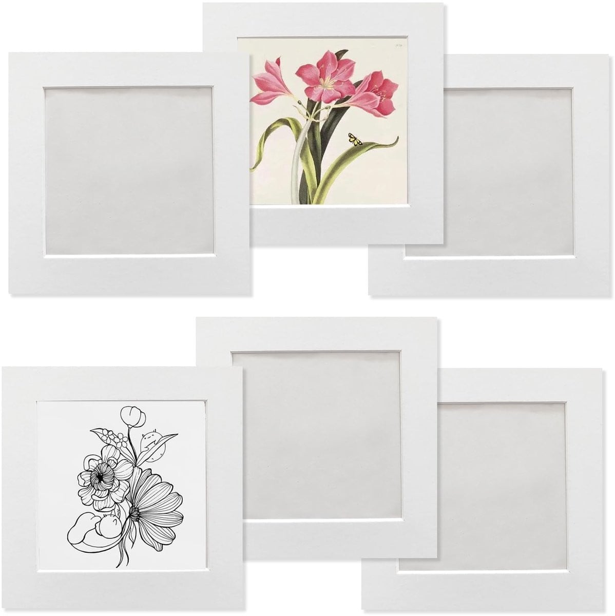 Dailygoods Fotolijst Set van 6 - Zelfklevende Collage Fotolijsten voor Wanddecoratie