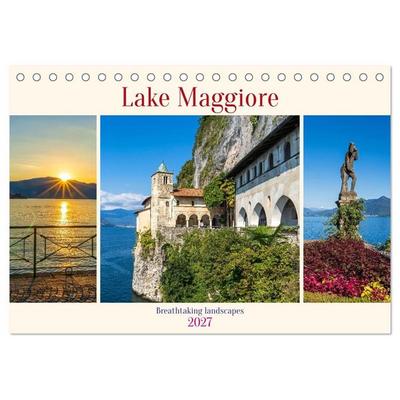 Lake Maggiore - Breathtaking landscapes (Desk Calendar 2027 DIN A5 landscape), CALVENDO 12 Month DeskCalendar
