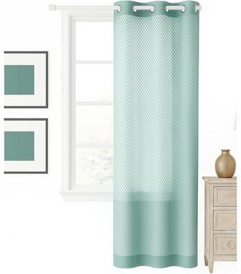 Urban Lifestyle Aqua Sheer Colorblock Window Panel
