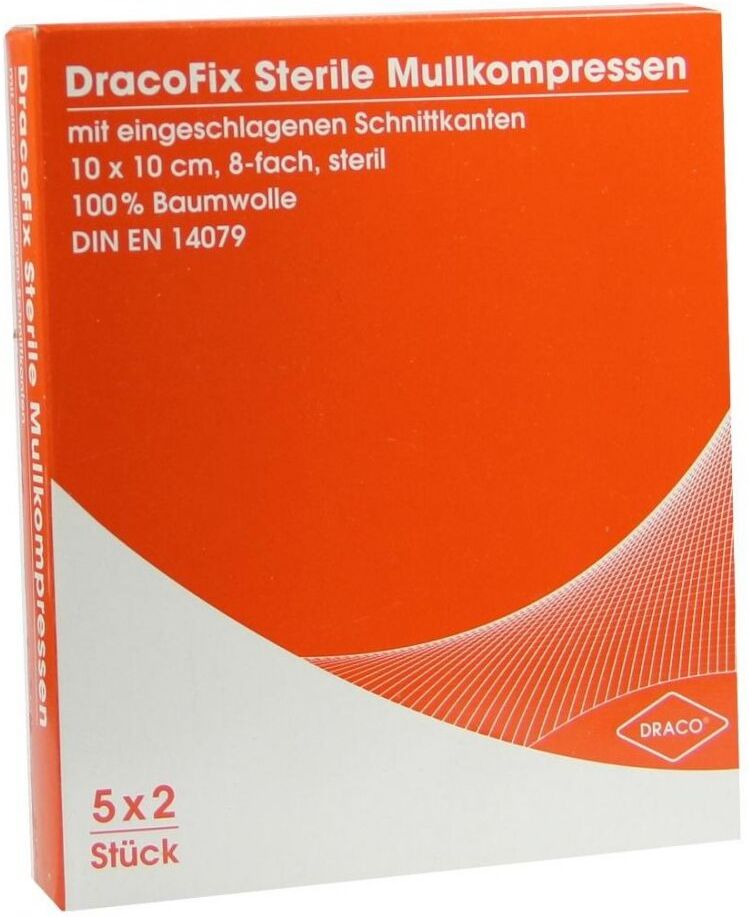 Dracofix Peel Kompressen 10x10 cm steril 8fach