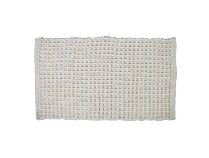 Ttapis d'intérieur ou salle de bain en nid d' blanc cassé 70x120 cm