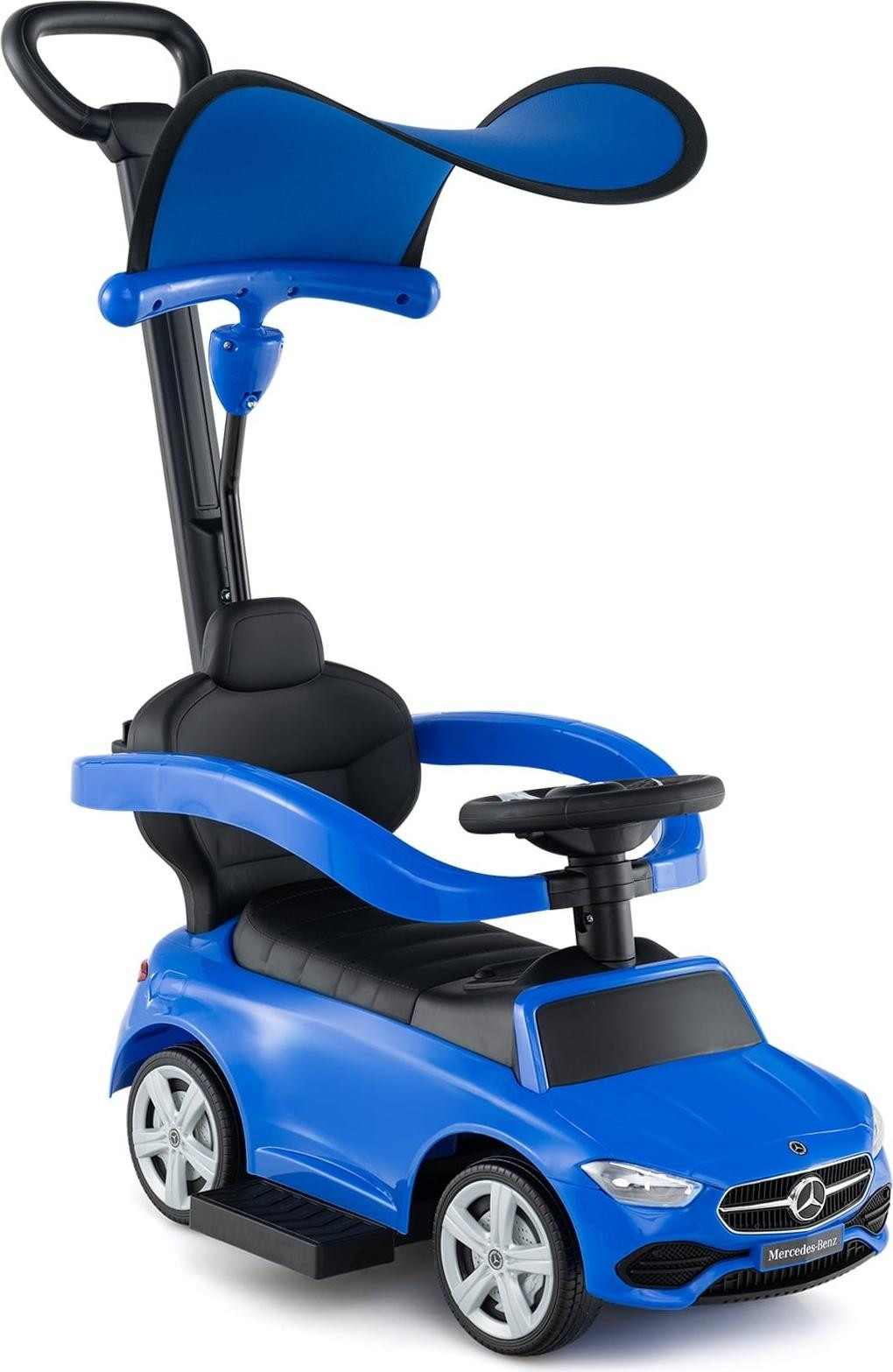 Northix Kindervoertuig 3-in-1 met handvat - blauw