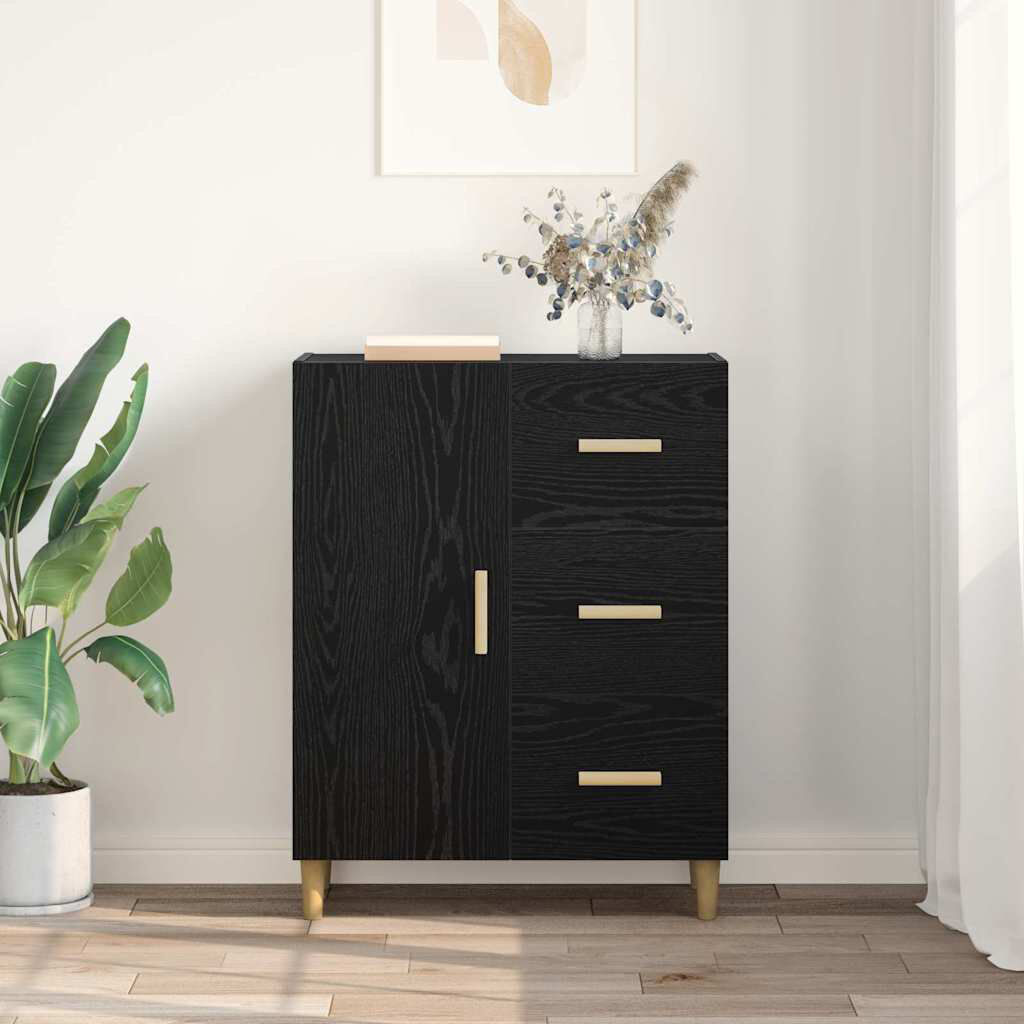 Borough Wharf Accent Cabinet Black Oak 69.5;90cm H X 69.5cm W X 34cm D