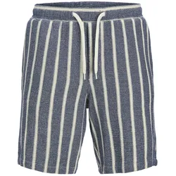 Jack & Jones Herren Short JPSTJAIDEN COBA STRIPE JOG SHORT- Regular Fit - 12274413 Tea Stripes - L