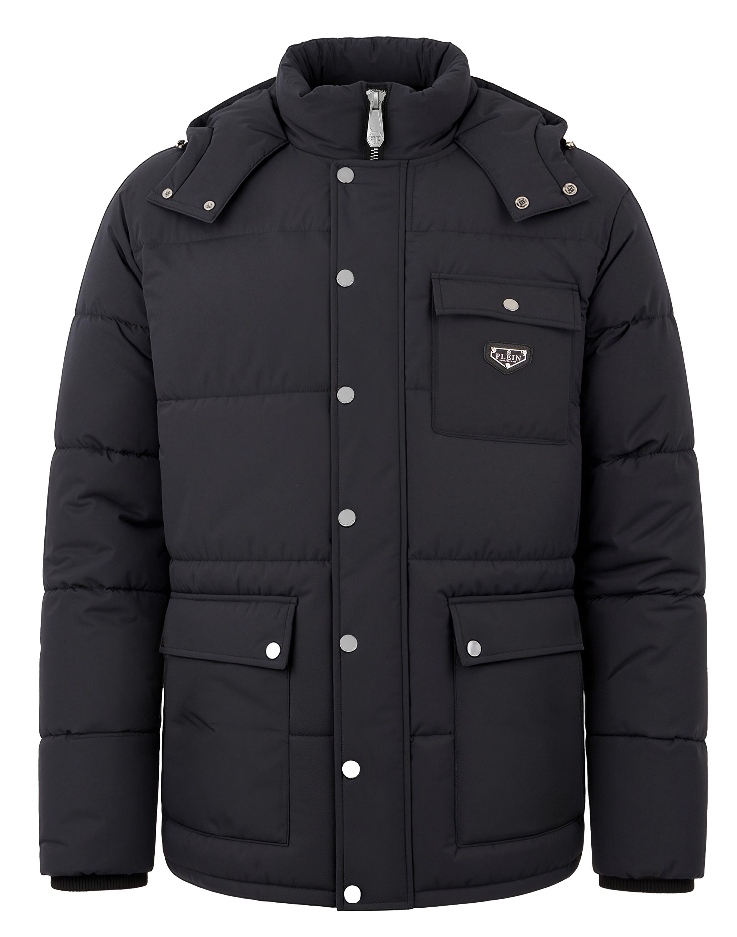 Nylon Puffer Jacket Gothic Plein