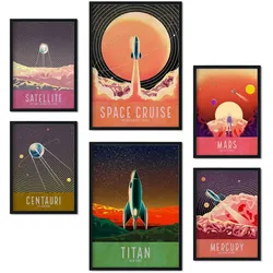 POSTER Set Mit 6 Planetarium Sammlung A3 & A4 Rahmenlos