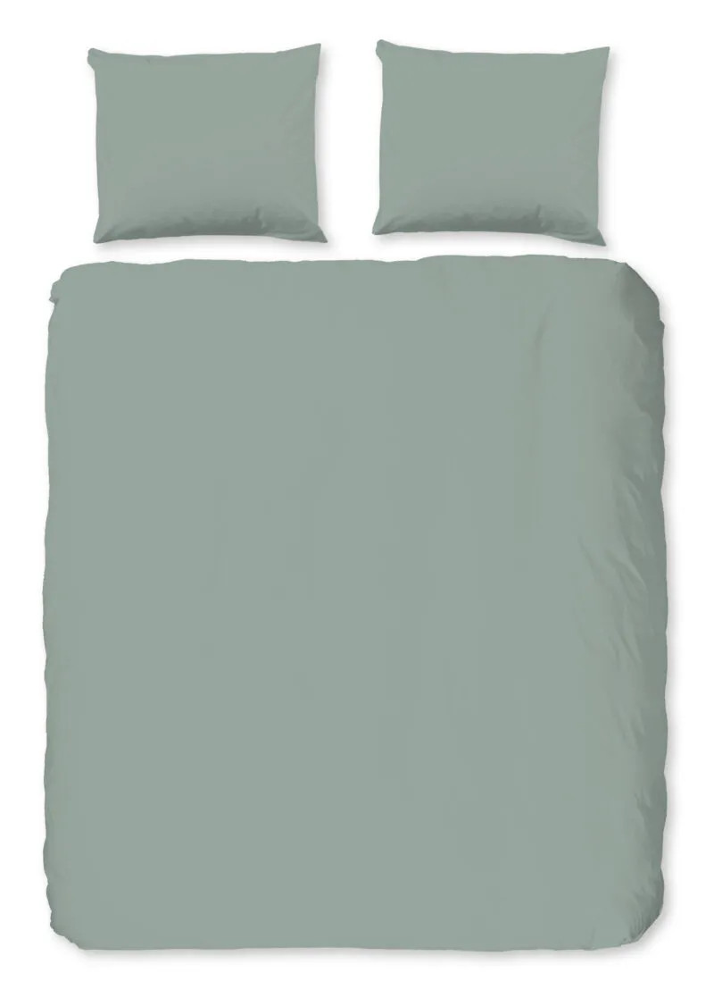Pure Dekbedovertrek Uni Dessin Groen Microfibre 200 x 220 cm