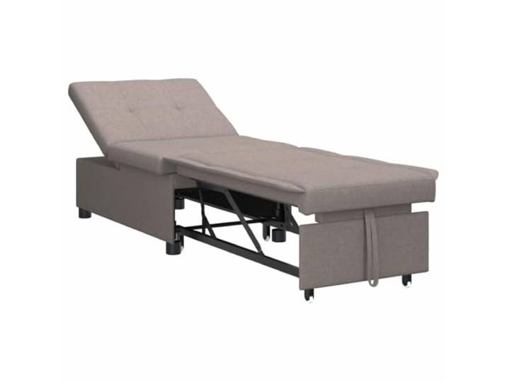 KUTYWEXFM Schlafsofa Ausziehbar Taupe 194x50x82 cm Einzelsofa 3-in-1 Schlafcouch fürs Wohnzimmer & Gästezimmer: Verstellbare Rückenlehne, leichtgängige Ausziehfunktion und Rollen.