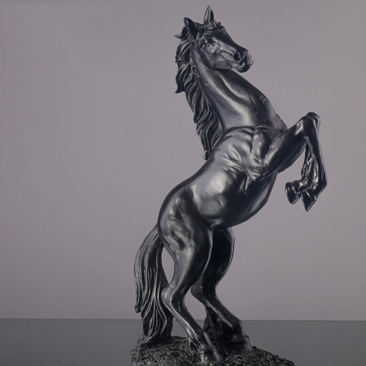 Handgeschilderd Paard Sculptuur - Koper Dierenbeeld Decoratie - Hoogte: 30,5 cm