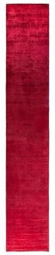 Overton "Fine Vibrance, One-of-a-Kind Hand-Knotted Runner Rug - Pink, 3' 1"" x 18' 8"" - 3' 1"" x 18' 8"""