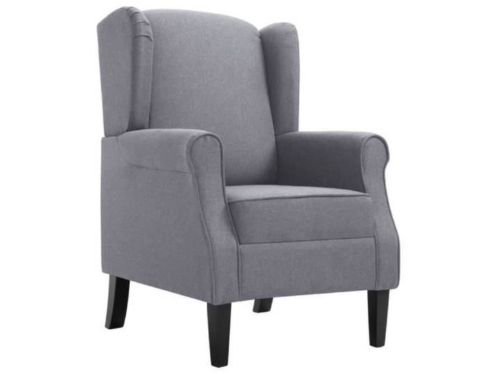 Fauteuil design OVONNI - Gris foncé - Tissu - Contemporain - Avec accoudoirs