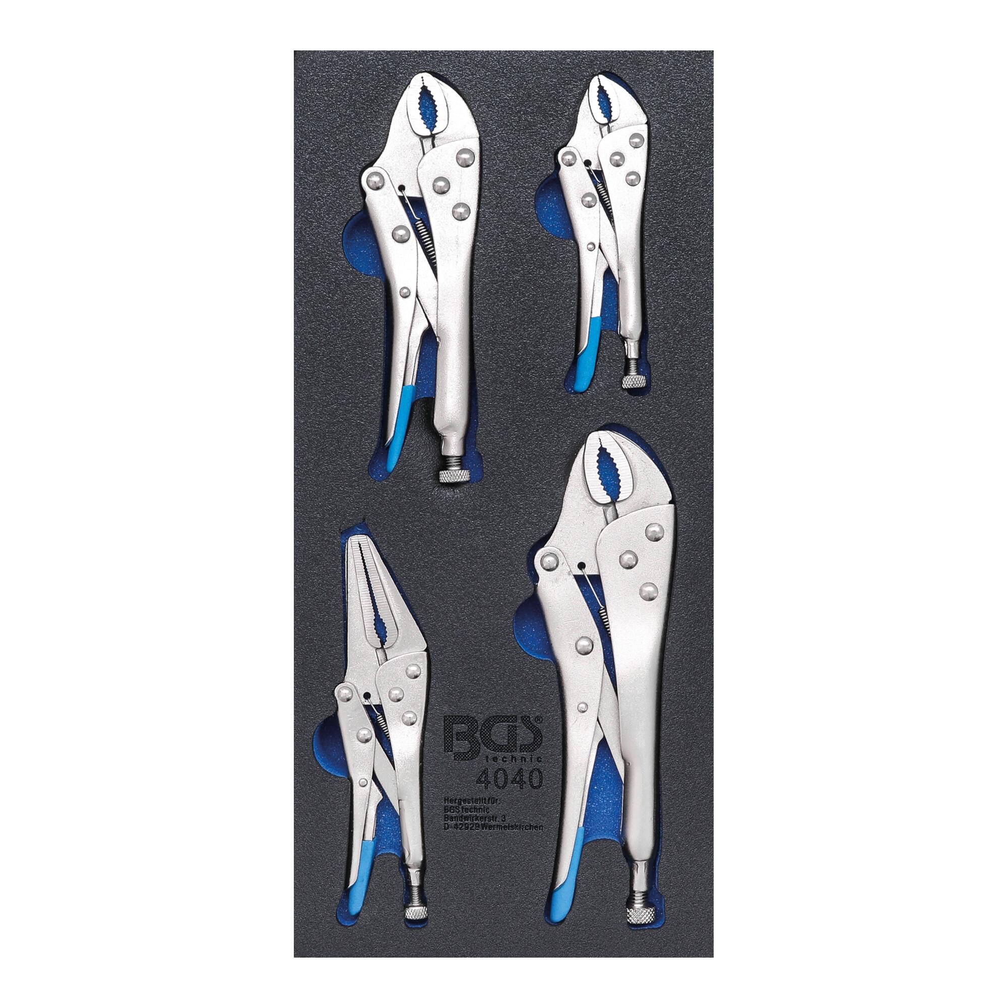 BGS Werkstattwageneinlage 1/3: Gripzangen 4 teilig ; BGS technic (4040)