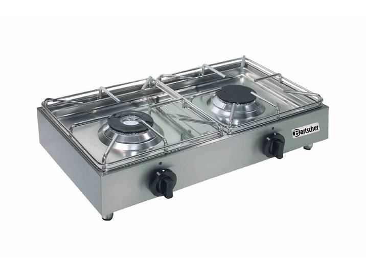 Bartscher Gaskocher 2 Flammen 3.3 kW / 2.6 kW mit Flüssiggasanschluss