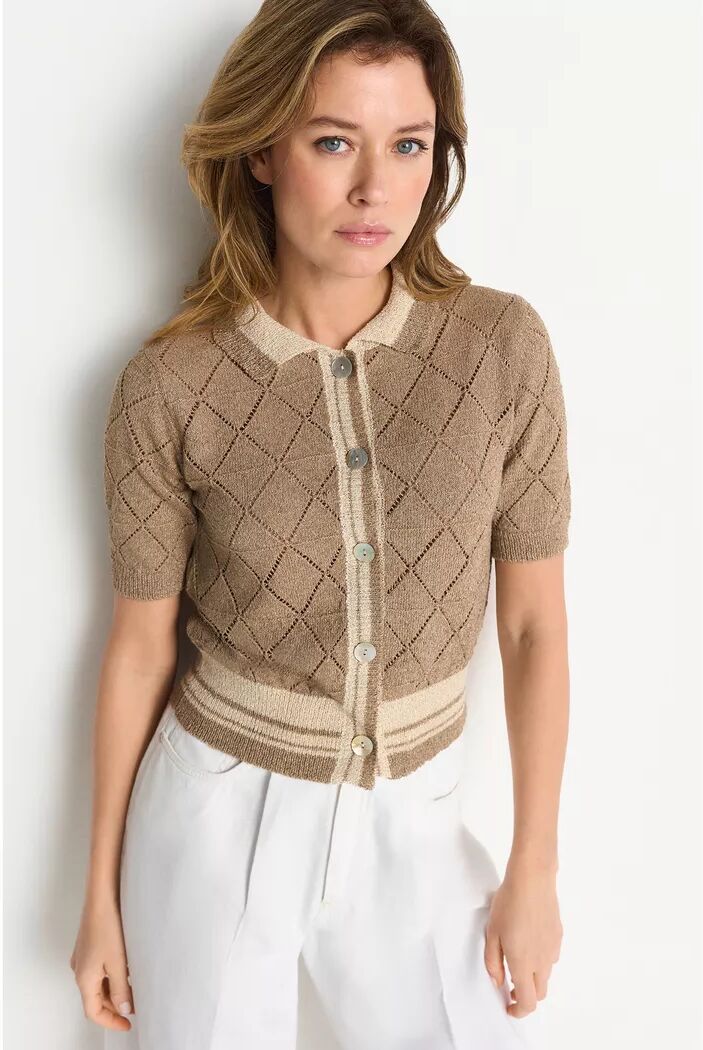 Rich & Royal - Cardigan, für Damen, Kühles Braun, Größe XS