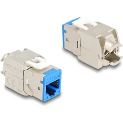 Delock Keystone Modul RJ45 Buchse zu LSA Cat.6A werkzeugfrei (Keystone Modul), Zubehör Netzwerk