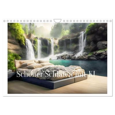 Schöner Schlafen mit KI (Wandkalender 2026 DIN A4 quer), CALVENDO Monatskalender