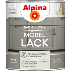 Alpina  Bad  &  Küche  Möbel-Lack  Granit  Seidenmatt  0,75  Liter