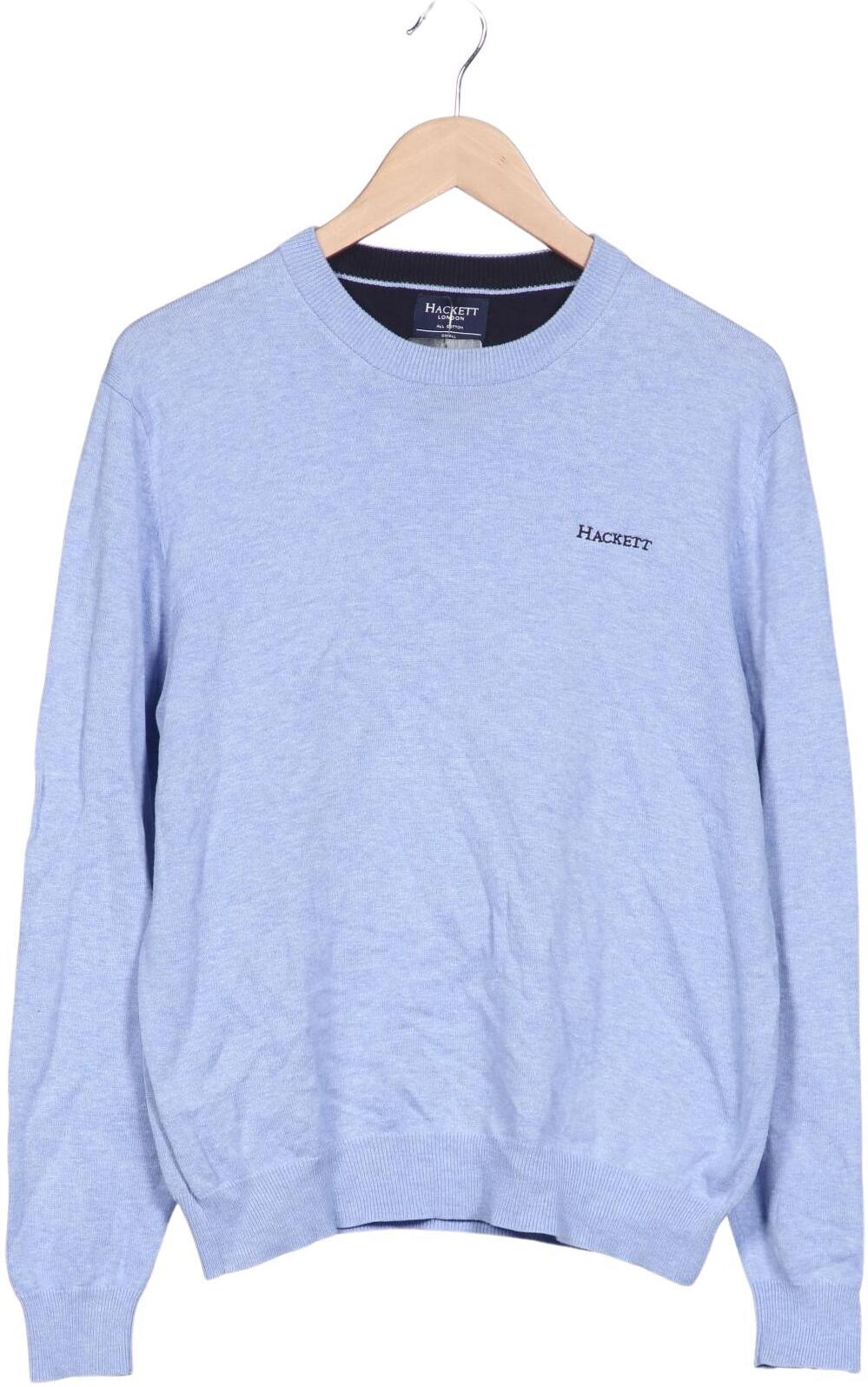 Hackett London Herren Pullover, Hellblau, Gr. S, Baumwolle - Second Hand