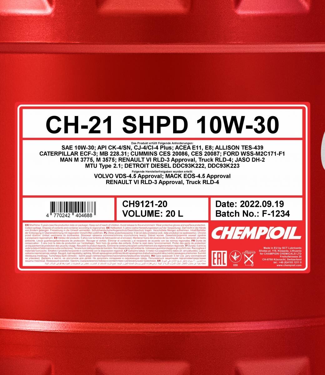 CHEMPIOIL CH9121-20 Motoröl
