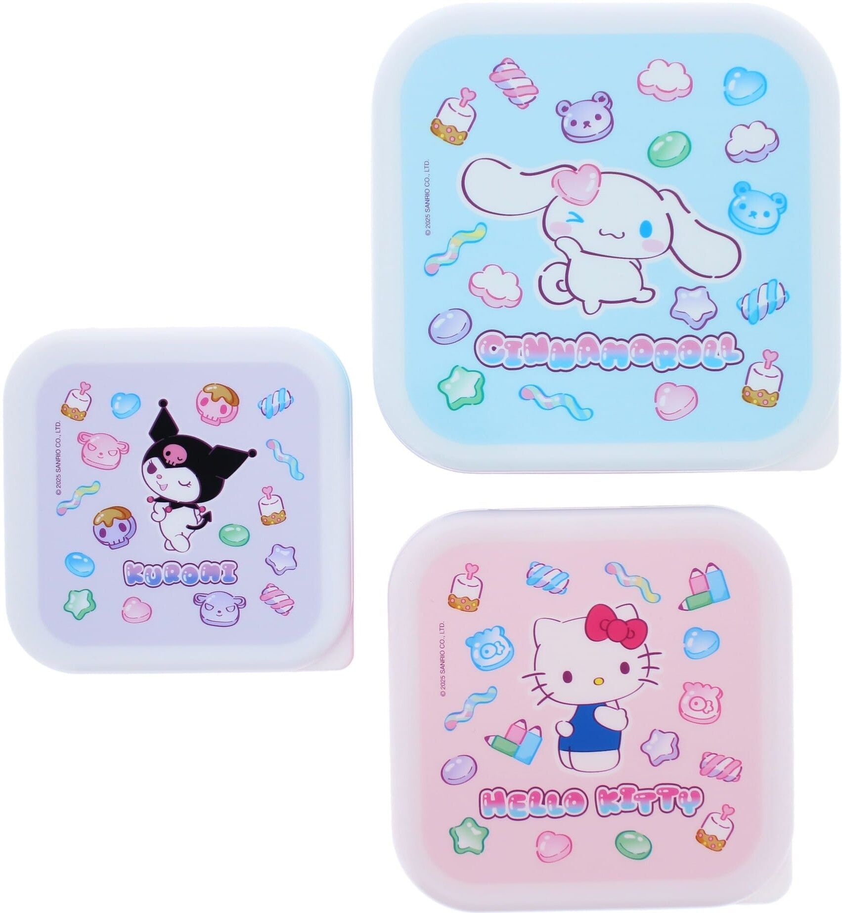 Hello Kitty ; Friends Stackable Storage Pots 3 Pack - Blueprint - Colorful Storage for Kids
