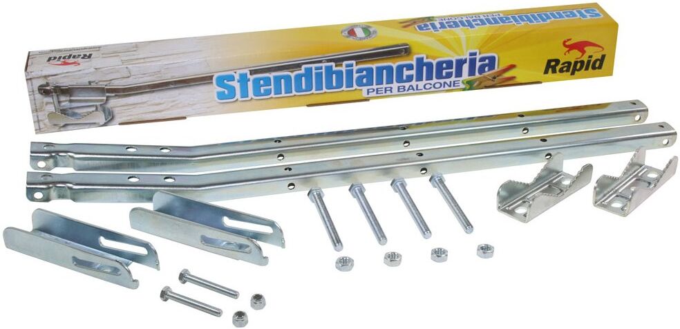 Stendibiancheria Rapid Giussani ZB070 per balcone aste pieghevoli Zinc