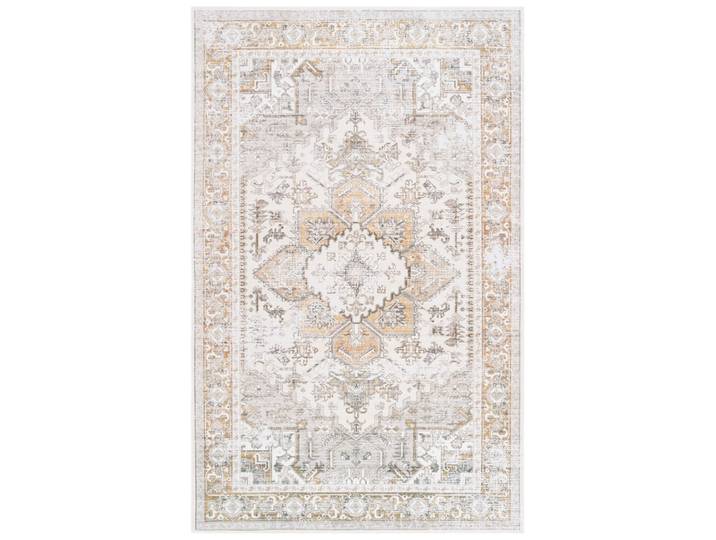 Tapis traditionnel en polyester beige/or, 152 x 244 cm