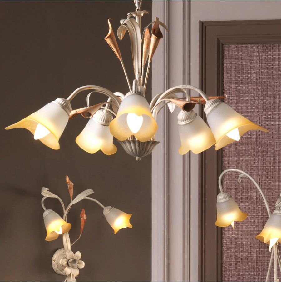 Onli LAMPADARIO LUCREZIA 5 LUCI AVORIO