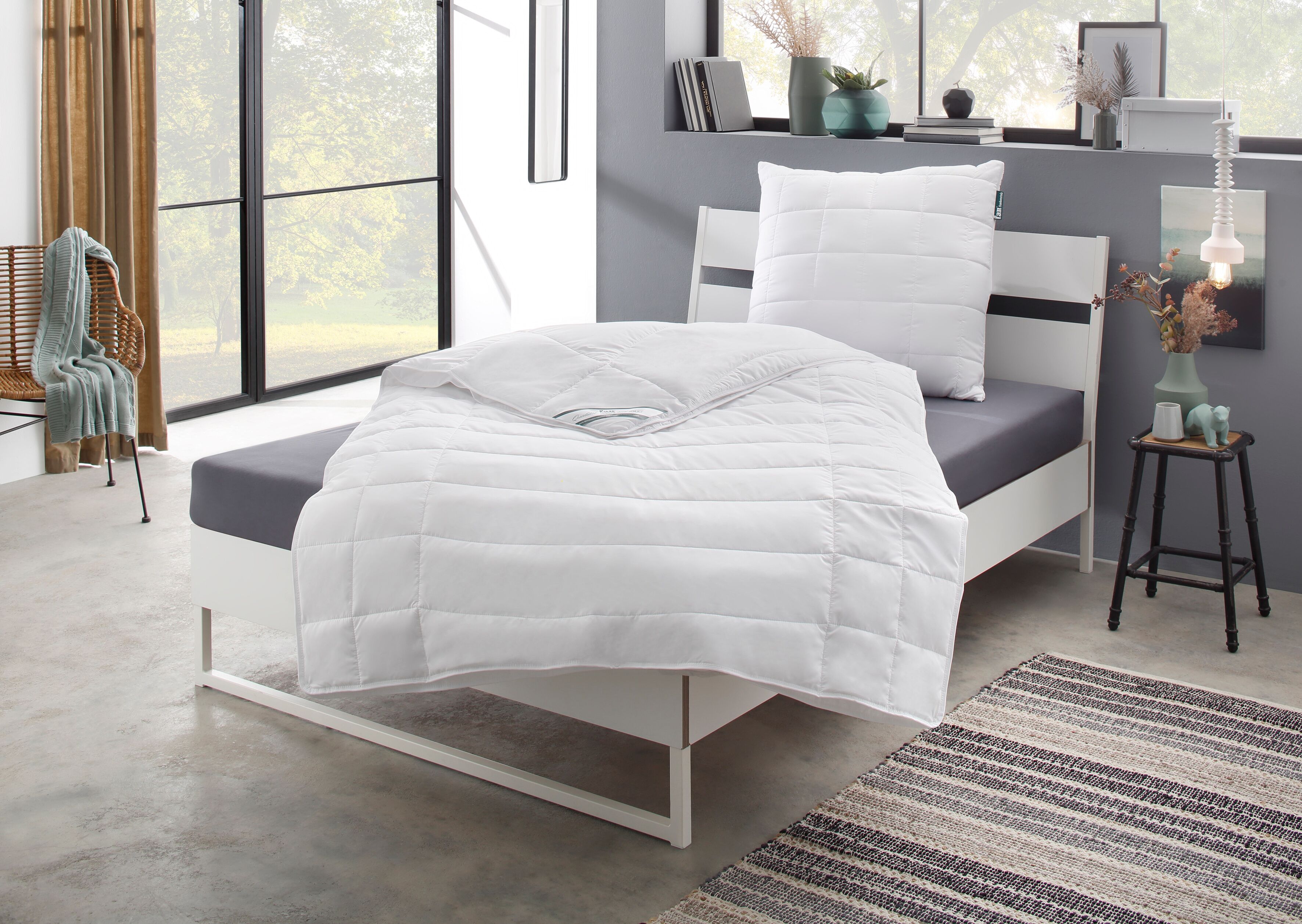 Microfaserbettdecke FAN "Komfort Plus, Bettdecke in 135x200 cm und weitere Grössen erhältlich", weiss (weiß), B:155cm L:220cm, Bezug: 100% Polyester. Füllung: 100% Lyocell (TENCEL™), Bettdecken, Microfaserbettdecke, Made in Germany Zu jeder Jahreszeit ide