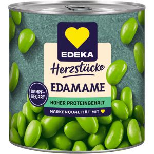 Edeka Gemüsekonserve Herzstücke Edamame, ohne Zuckerzusatz, in der Dose, 140 g