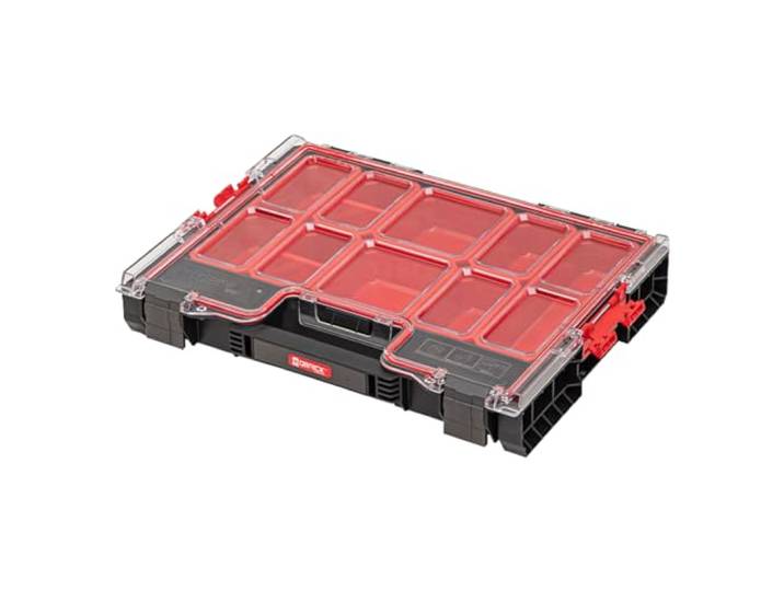 QBRICK Boîte de rangement pour petites pièces\, 450 x 360 x 80 mm\, boîte à outils de tri de qualité supérieure\, avec seaux extensibles\, organiseur\, Pro Series mallette de rangement