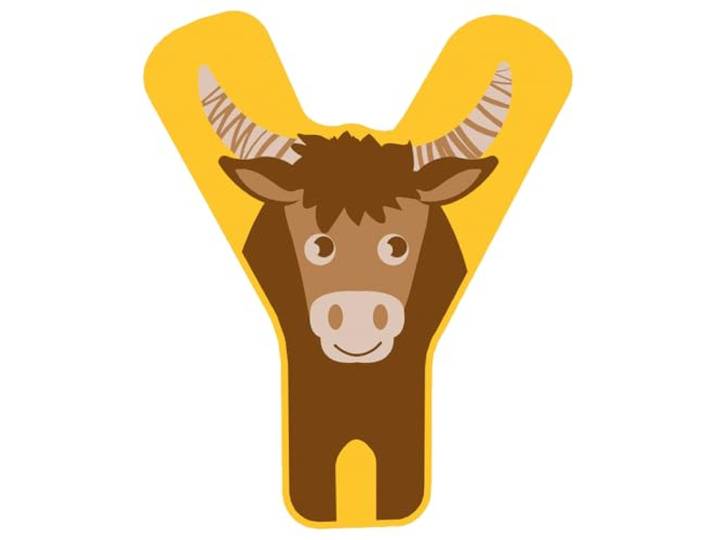 Small Foot - Houten Dieren Kinderletter - Y