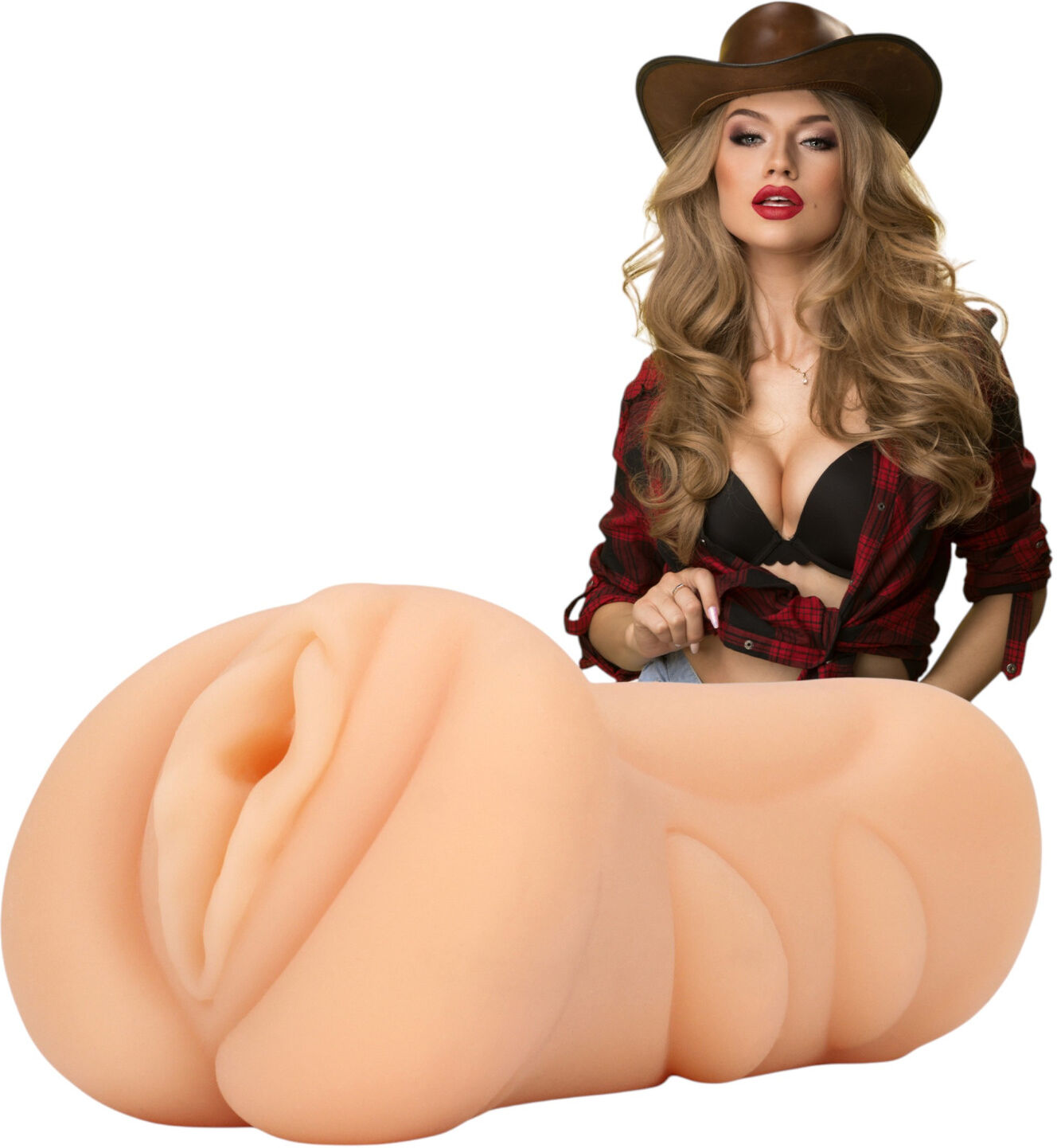 S-Line Cowgirl - realistic vagina masturbator (flesh-coloured)