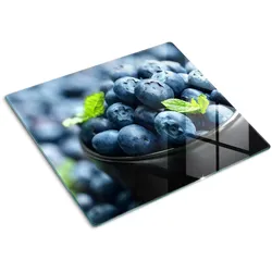 GLASPLATTE 60x52 cm Blaubeeren