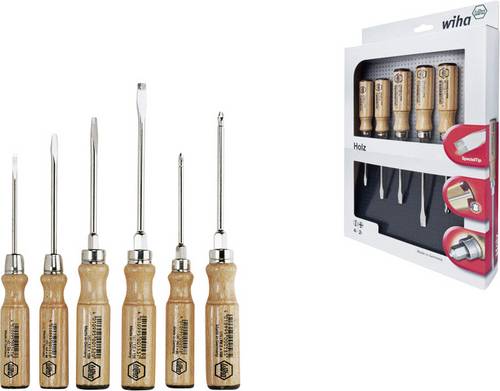 Wiha Werkstatt Schraubendreher-Set 6teilig Schlitz, Kreuzschlitz Phillips