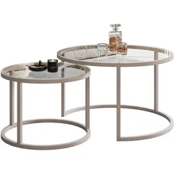 COUCHTISCH CIRI 2-in-1 GLAS KASCHMIR