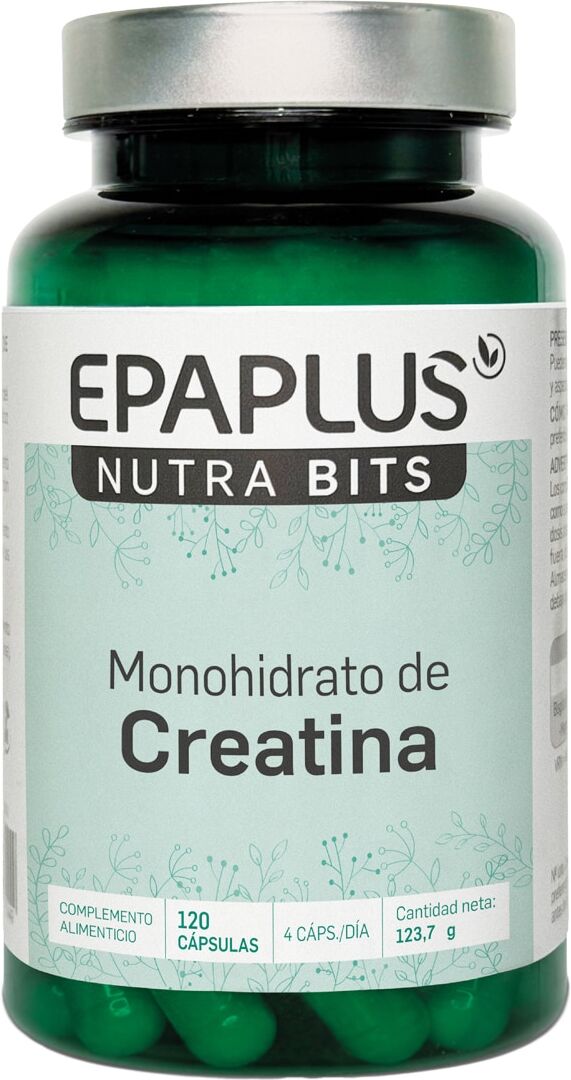 Epaplus Complemento alimenticio Creatina 120 cápsulas Nutrabits.  (120 unidades)