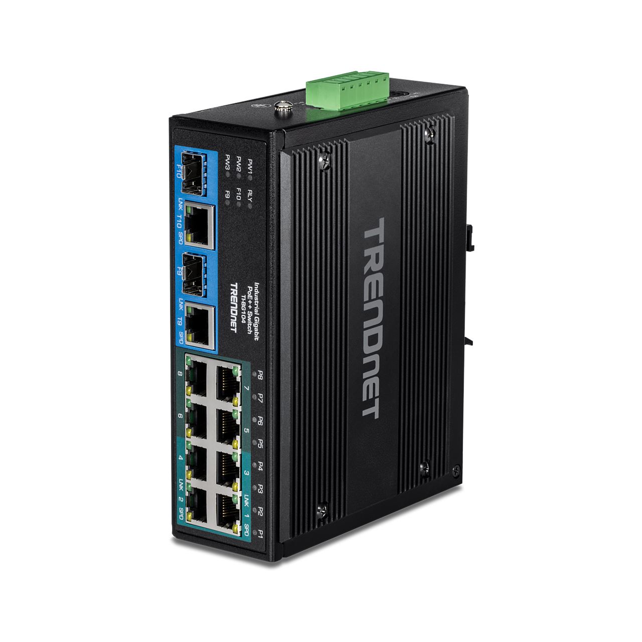 TrendNet Switch 10-port Industrial Gbit PoE++ Din-Rail