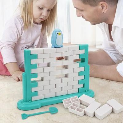 GlowBake Save Penguin Ice Breaker Trap Game, Mini Indoor Board Toy For Kids & Family, Parent Child Interactive Balance Blocks 3pcs