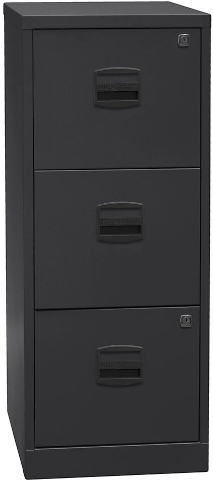 Hängeregistraturschrank PFA, 3 Schübe, schwarz BISLEY
