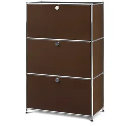 Tchibo - Metall-Kommode »Cn3« mit 3 Klappenfächern - 77x40x120,3cm - chrom -
