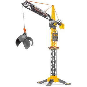 Dickie-Toys Baustellenfahrzeug Mighty Crane, Kran, ferngesteuert, mit Batterie & Kabel-Fernsteuerung, Höhe 110 cm