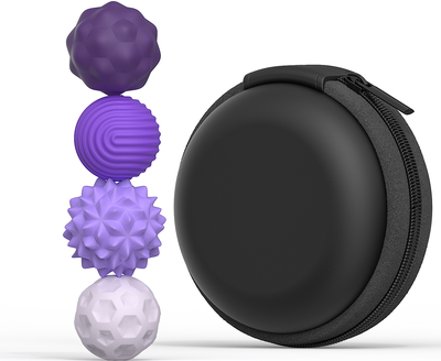 Discount Dollar Deals Magnetic Silicone Sensory Balls, Worry Balls, Fidget Toy For Anxiety Relief, Autism Calming Sensory Toy For Kids, Adults purple 4pcs